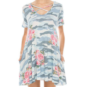 Criss-Cross Mini Dress w/ Pockets